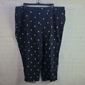 Briggs New York Blue 22W Patterned Cropped Pants